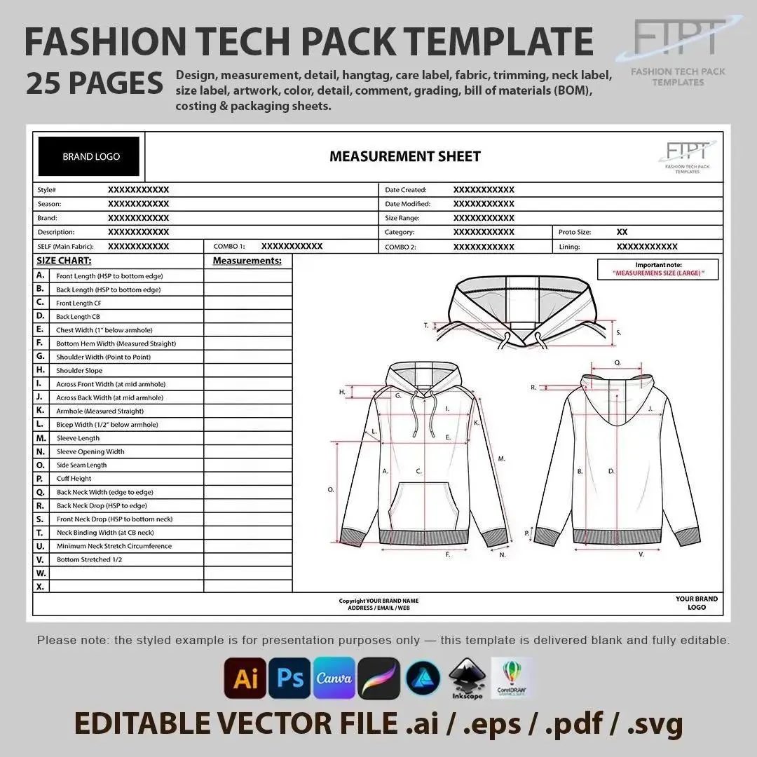 DoerakP3770's tweet image. Made for designers and small brands: this editable Tech Pack Template helps you build specs, grading, artwork, and trims faster without starting from a blank file. fashiontechpacker.etsy.com/listing/434106… #FashionDesigner #TechPack #ClothingBrand