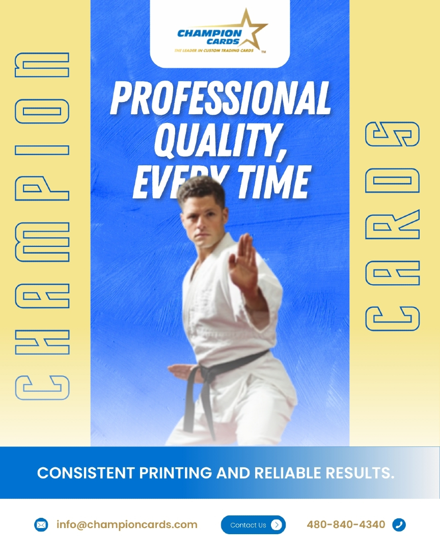 championcardsUS's tweet photo. Reliable color. Sharp detail. Durable stock. Professional quality — every single order. Experience the Champion standard. #ChampionCards #PremiumPrinting #CustomCards #BuiltToLast #TeamSpirit https://t.co/uMpFJkCPgF