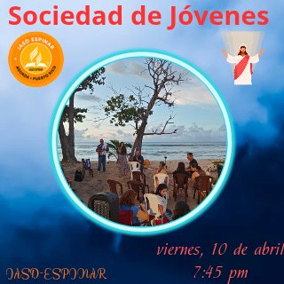 Ven 🫴 Jesús 🙏 te ❤️ espera! Te invitamos a asistir. Trae una visita, amig@ o familiar. Síguenos para estar al día con nuestros programas e invita a tus contactos a seguirnos. ¡Te será de bendición! 🤩 #IASDEspinar #SociedadDeJovenes #FelizSabado #Sigueme #Comparte