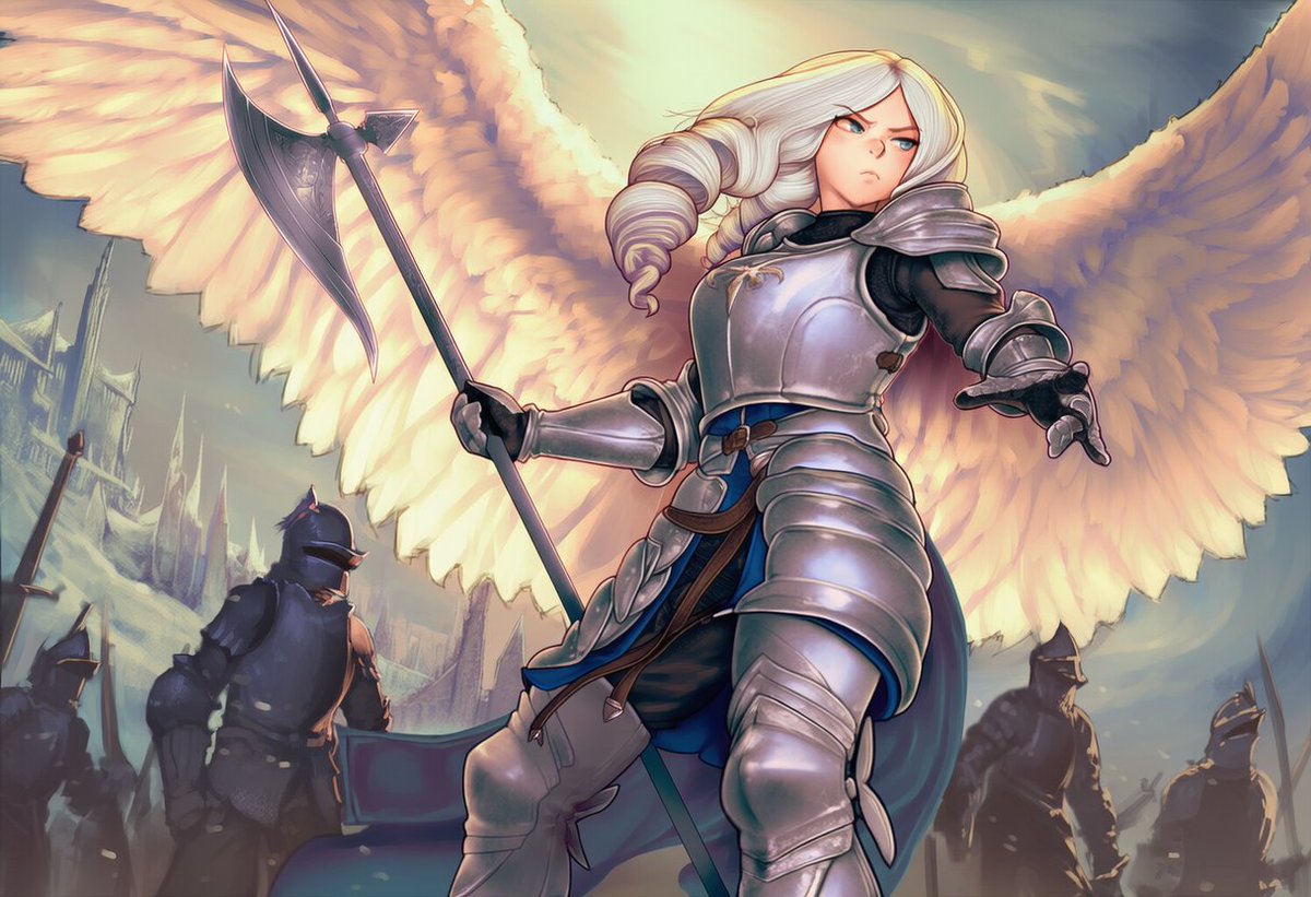 OC - Hisana
The younger sister to Shinzo, and a proud paladin and knight of the realm. Much like the elder, she is gifted in battle, choosing to wield a large halberd instead of the rapier. A gentle smile and a virtuous heart are a welcome sight on the battlefield for the men...