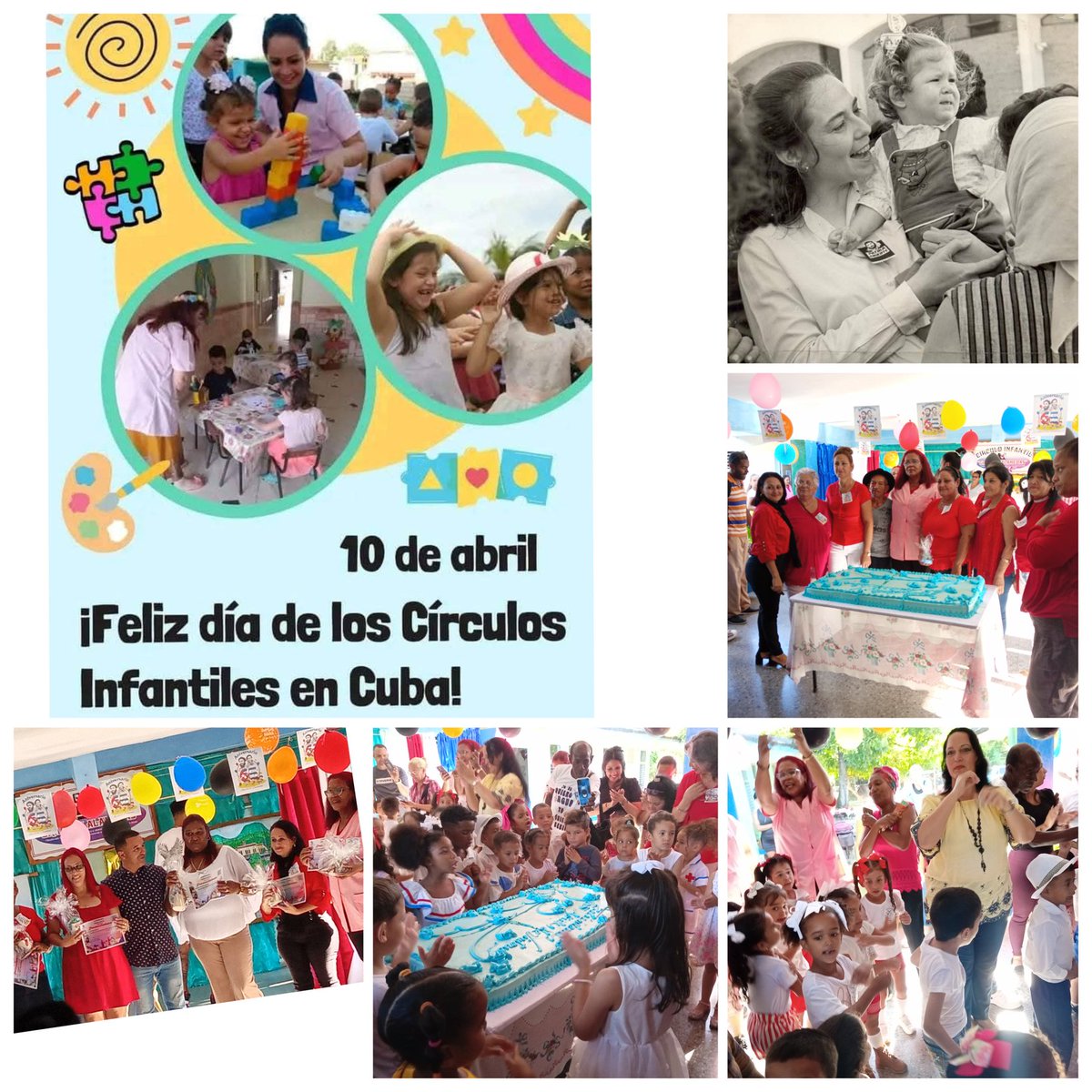 Felicidades en el 65 cumpleaños de la creación de los Círculos Infantiles en #Cuba🇨🇺 
Obra de infinito amor, legado de Vilma y Fidel que ha contribuido a la formación integral de una infancia feliz y al desarrollo de las mujeres cubanas.
#IslaDeLaJuventud 
<a href="/ConsejElec_MEIJ/">Consejo Electoral Municipio IJ</a>