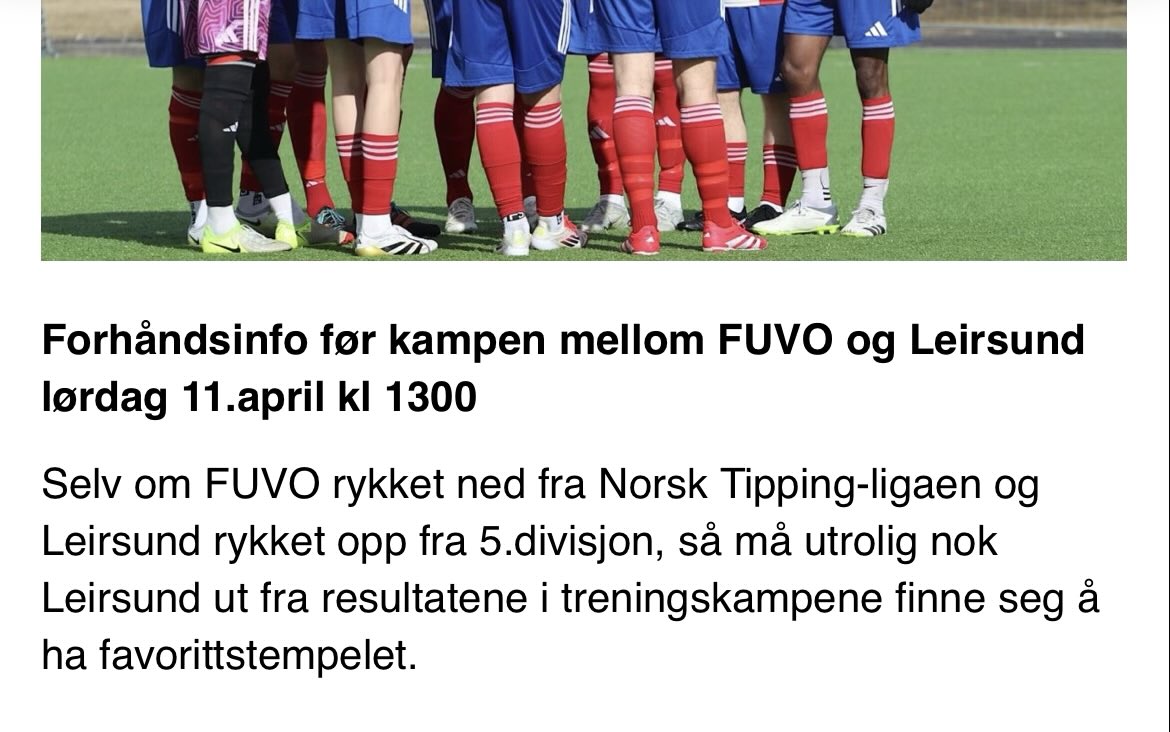 ebraathen's tweet photo. Hahaha, det er lov å prøve seg @FUVO061224 . Hjemmelaget var to divisjoner over på denne tiden i fjor. Vi gleder oss og fikk oss en god latter. https://t.co/FE4u2K0bGO