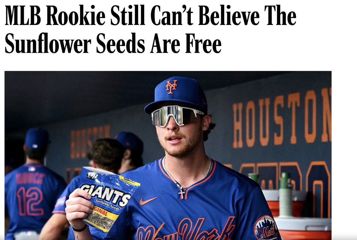 metsnewsletter's tweet photo. Carson Benge has made The Onion.

https://t.co/RdqOM4ZNiL https://t.co/z7x7xieANR