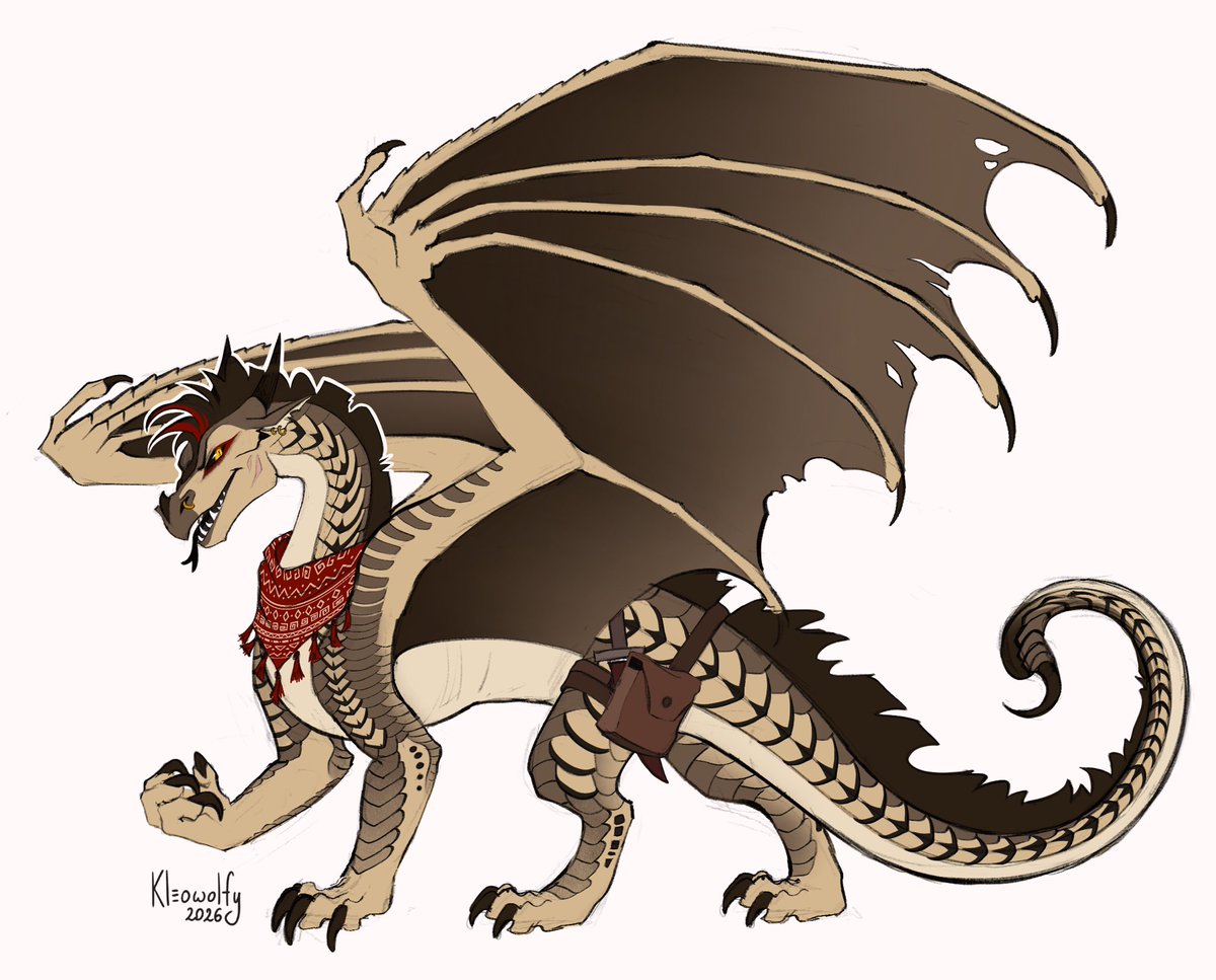 Sandwing girl for <a href="/__Entropy1/">__Entropy</a>!! 🗡️

#dragon #wingsoffire #feral #wof #sandwing #digitalart #animalart