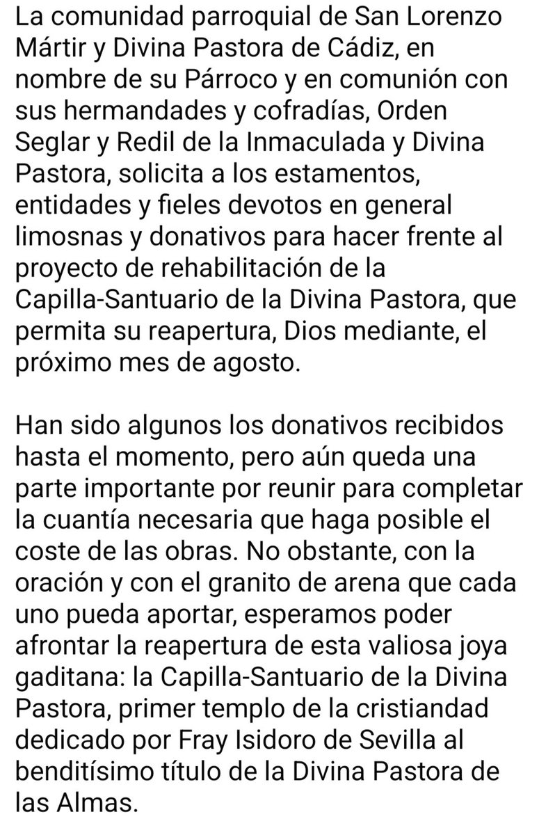 Divina Pastora Cadiz tweet media