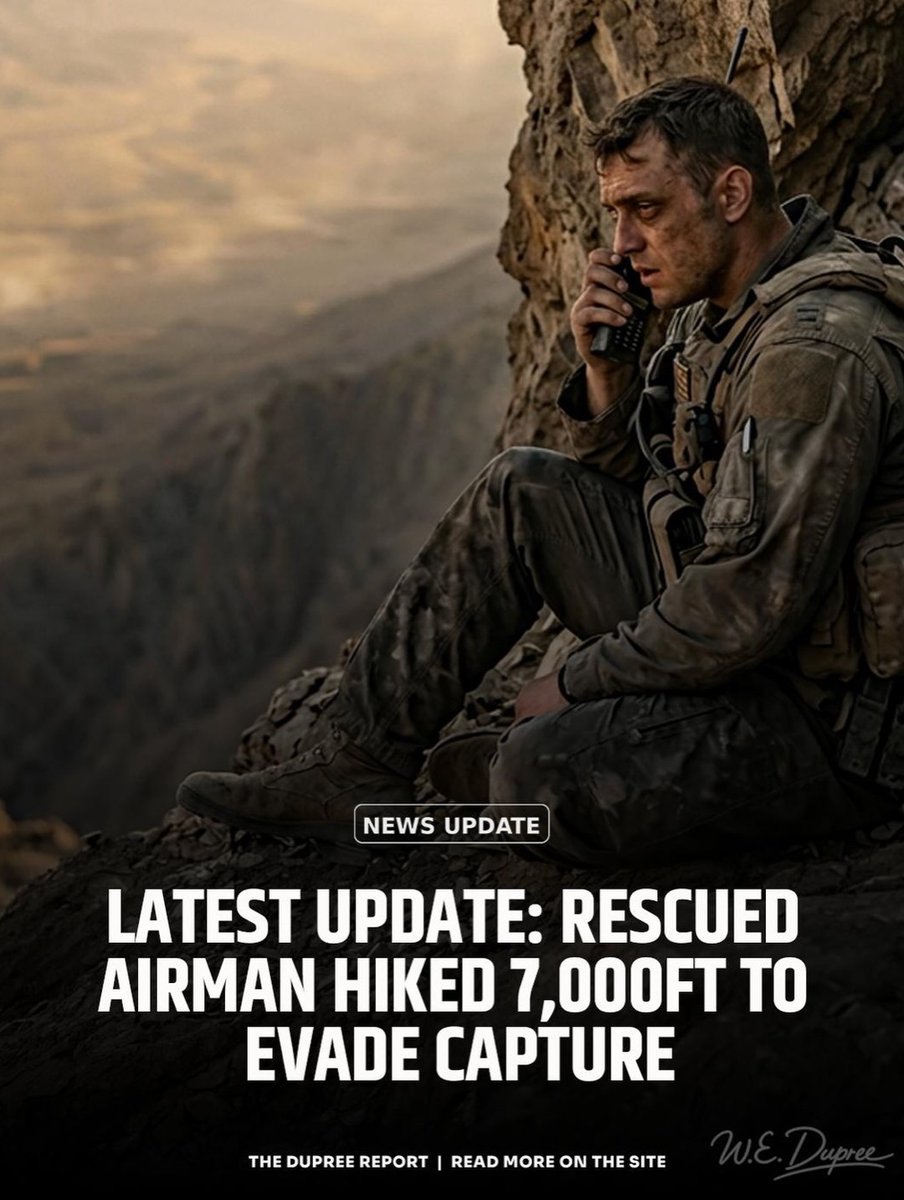 TroopsDirect's tweet photo. NO ONE GETS LEFT BEHIND 🇺🇸

Both crew of a downed U.S. F-15E were recovered after a high-risk rescue deep in hostile territory. Injured, but safe.
This took preparation, coordination, and the right gear.
Support those on the front lines → https://t.co/cCGyHaLs7u #NoOneLeftBehind https://t.co/LedurrncZ9