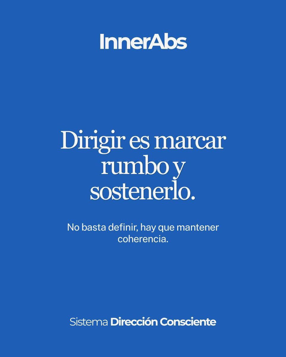 Dirigir no es reaccionar a todo: es marcar rumbo y sostenerlo cuando incomoda. Lo que rompe a una organización no es la falta de ideas, sino la inconsistencia. Si el rumbo cambia cada día, no hay dirección: hay ajuste permanente.

#DirecciónConsciente #AltaDirección #Coherencia