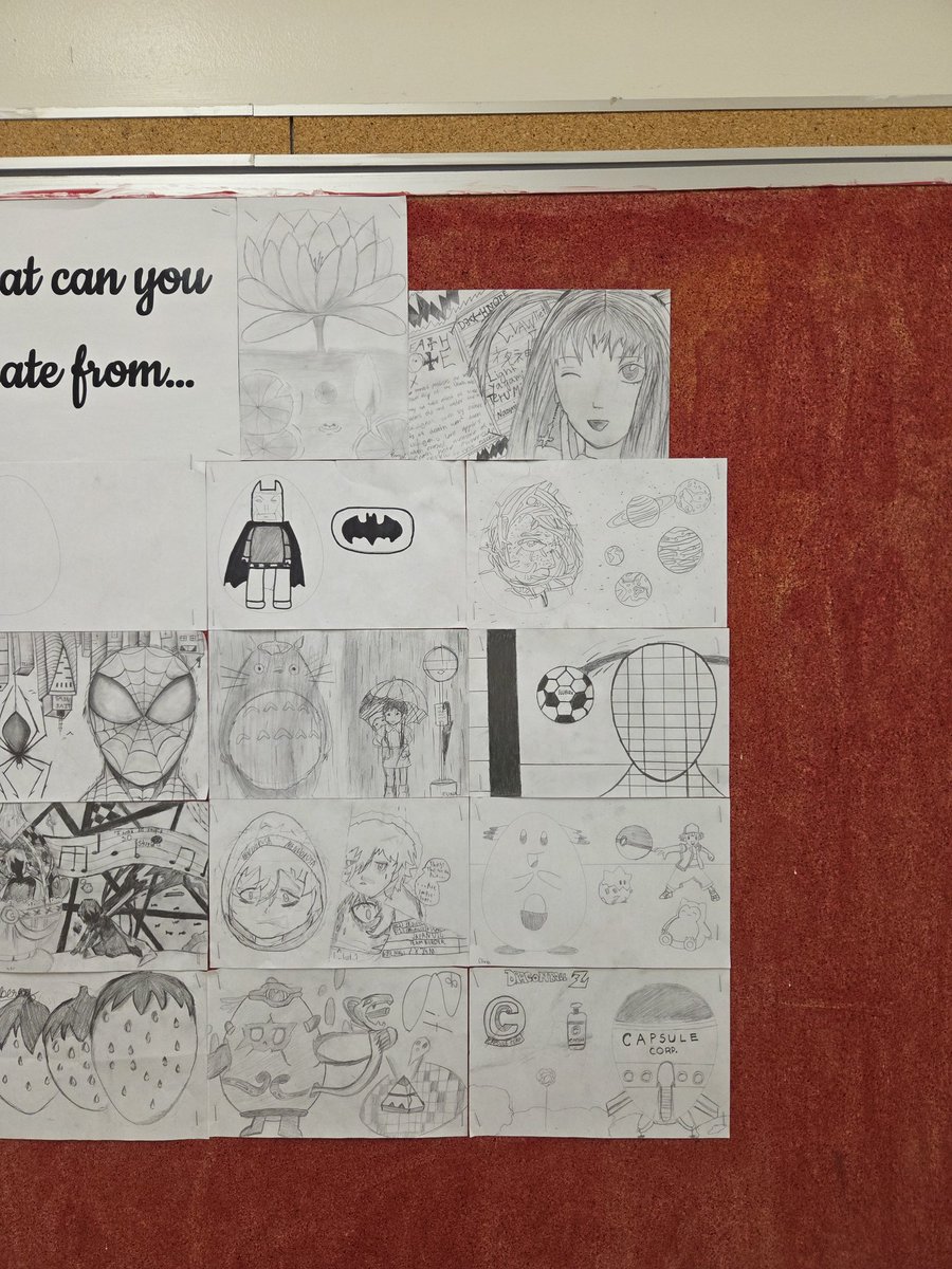 MrPsClassSEC's tweet image. Our latest 'What Can You Make From...'
No eggs (almost everyone listened) and pencil only. @campionchamps #Grade8 #art #creativity #classof2026