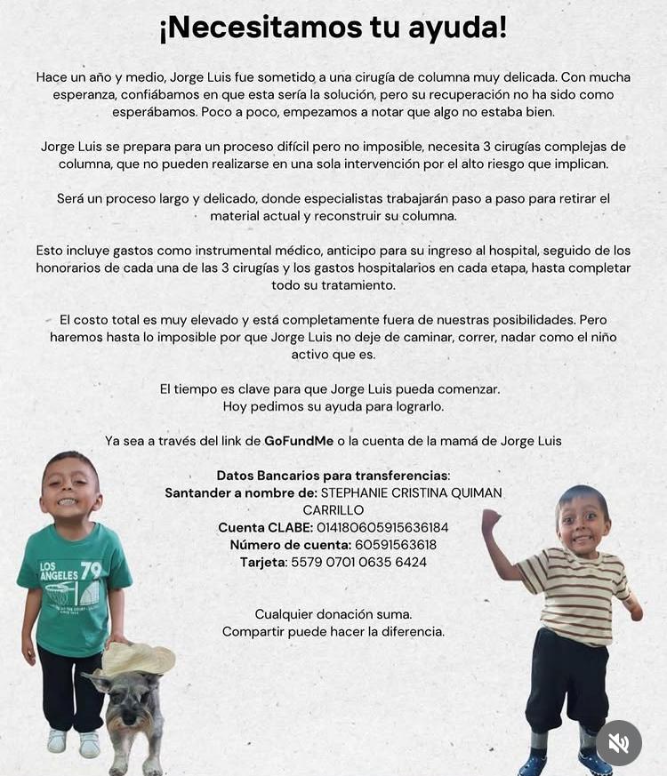 MerkMerka's tweet photo. Apoyemos al pequeño  JORGE LUIS. https://t.co/FclSQJsknJ
