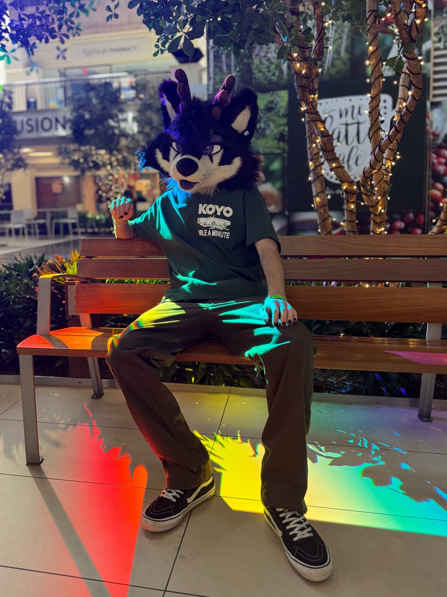 Raziihell's tweet photo. the dog at the end of the rainbow ✨🌈

#FursuitFriday https://t.co/Jl5NQQ0vNb