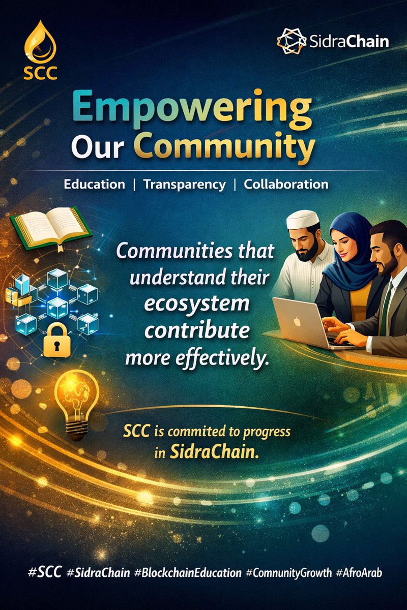 AzuAhamad's tweet image. Communities that understand their ecosystem contribute more effectively.

SCC is committed to education, transparency, and collaboration in SidraChain.

sidrastart.com/project/5aad6e

#SCC #SidraChain #BlockchainEducation #CommunityGrowth #AIIntegration #AfroArab