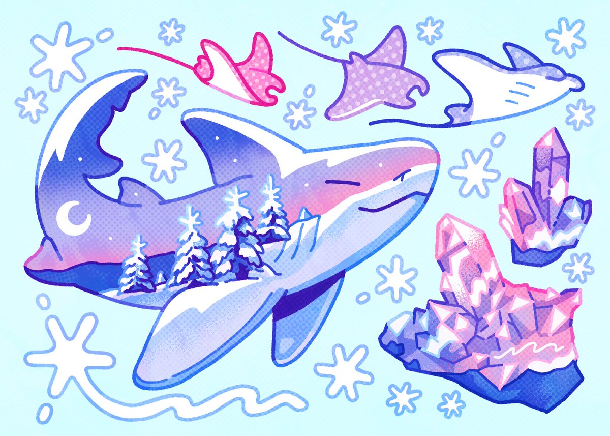catnolio's tweet photo. winter galapagos shark ☃️🌀❄️🖍️ https://t.co/ImmrmDgXA9