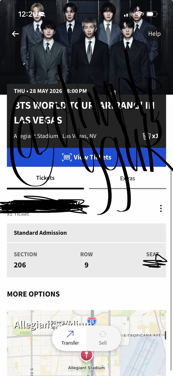 dimplegguk's tweet photo. [WTT/WTS]

5/27 1x Section 438
5/28 1x Section 206

Las Vegas BTS Arirang World Tour. 

I need to trade or sell my Vegas tickets. Looking to trade for tickets in LA (would also accept 2 tickets for one date!)

Selling for FV through Paypal G&amp;S. Please dm me! 

#BTS_ARIRANG https://t.co/x78RztViiP