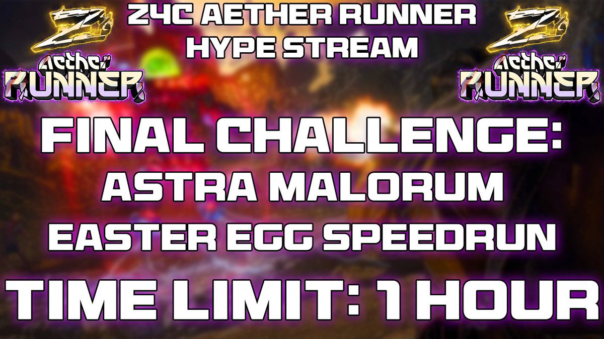 CharityZombies's tweet photo. This week's Z4C Aether Runner Hype Stream will be on Black Ops 7 Zombies.

Here are the four challenges you will be seeing at 7:30PM EST for tomorrow's Z4C Aether Runner Hype Stream.

Maps:
Ashes Of The Damned
Zarya Cosmodrome
Paradox Junction
Astra Malorum

Week 2 Of this year's Z4C Hype stream will be live on our Klic Channel.

Z4C Klic Channel Link - https://t.co/ZakbCtLTih