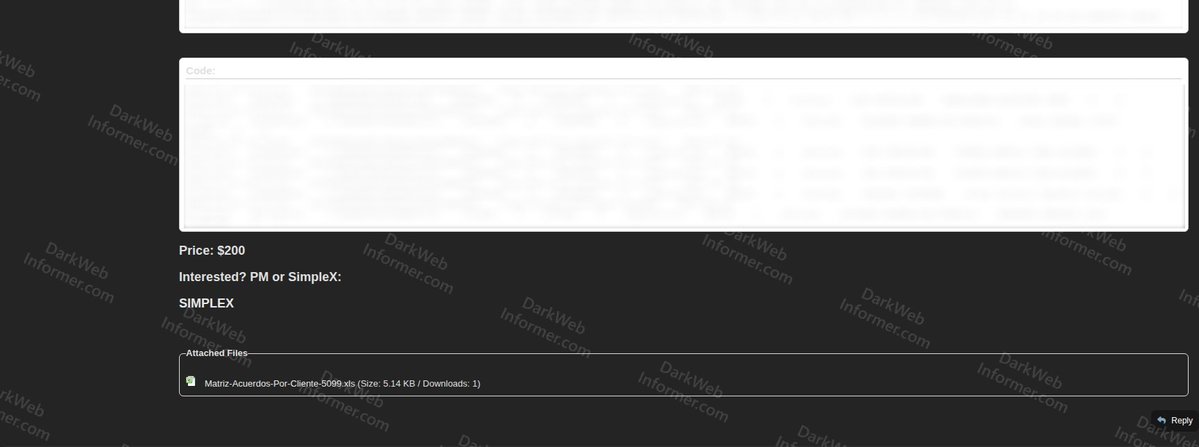DarkWebInformer's tweet image. ‼️🇨🇴 The database of Banco de Occidente, one of Colombia's largest and oldest financial institutions, is allegedly being sold on a popular cybercrime forum.

Threat Actor: Petro_Escobar (in collaboration with NyxarGroup)
Category: Data Breach
Victim: Banco de Occidente