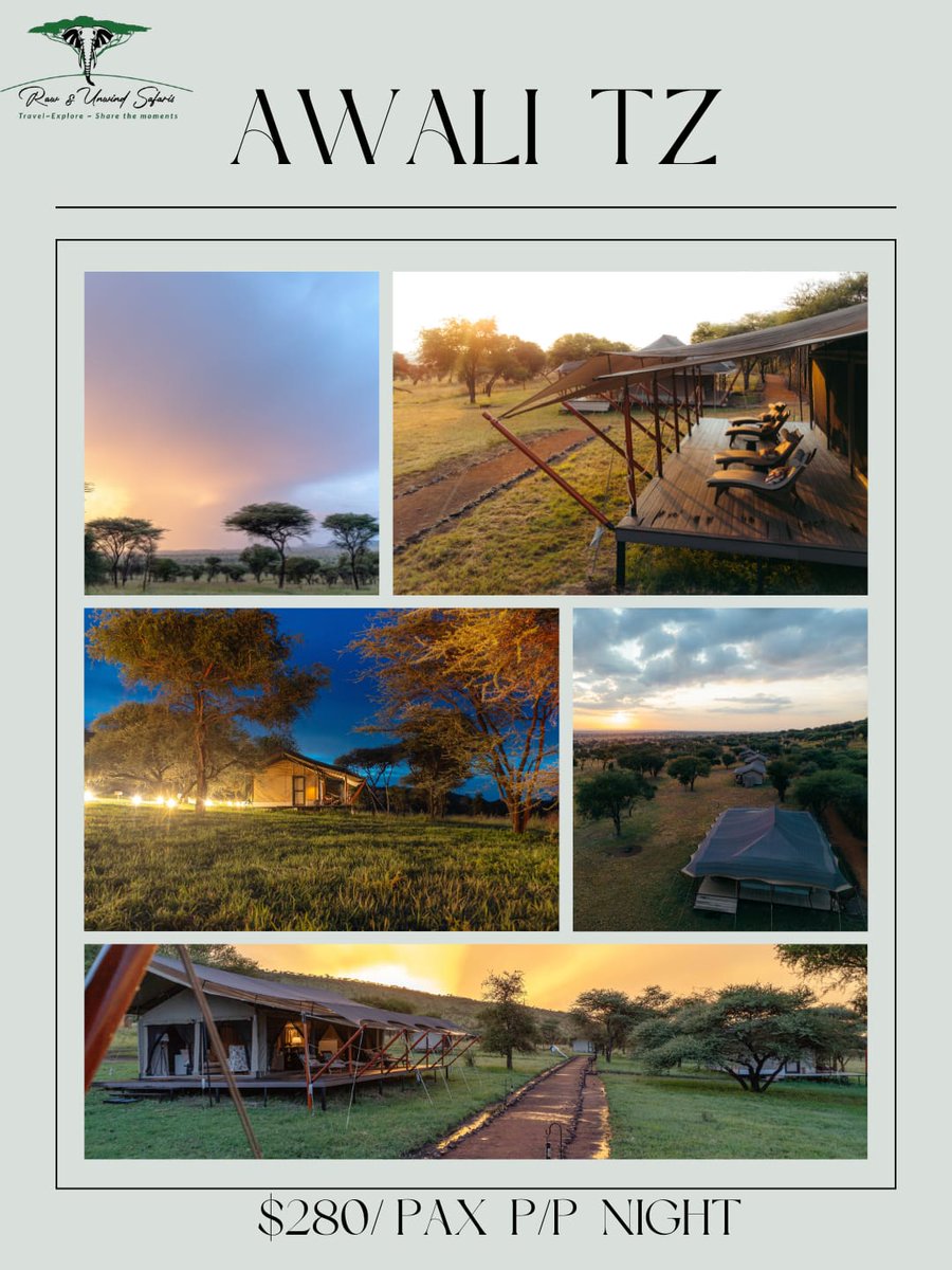RawUnwind's tweet photo. Don't book this.

Not if you're still telling yourself "safari is not for us."

Not if you need to think about it.

We built this for people who already know.

4 days. The Serengeti. A couple. A road out of Nairobi.

KES 1,505 per person, per day. https://t.co/VboLAz7faD