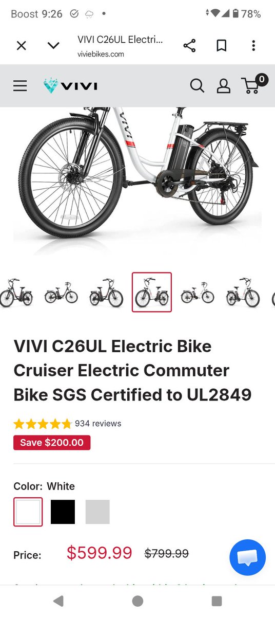 AshleyB46824012's tweet image. @viviebike hmm, so actually NOT for $400? When I click on the link, leads me to $600?
Damn, #Urlife bike is sold out/not available at Walmart:(.....
#eBike 
#VivieBike