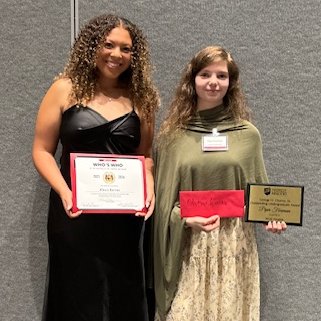UCM_McNair's tweet image. Congratulations to @UCentralMO McNair Scholars Alexis Barnes for receiving the Who's Who Award and Piper Foreman for receiving the Charno Award at the Who's Who at UCM ceremony yesterday! We could not be more proud of you both!!!!!!
#mcnairscholars #TRIOworks