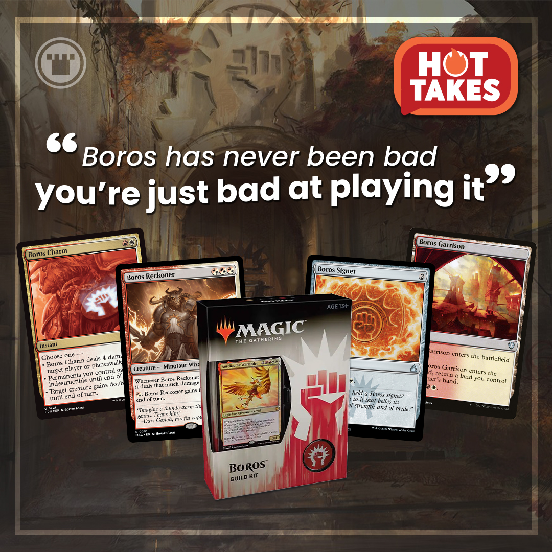 Card_Kingdom's tweet image. We're back with a new Hot Take sourced from our employees! For your consideration: Boros has never been bad, you're just bad at playing it.
Do you agree? Let us hear it in the comments!
#HotTake