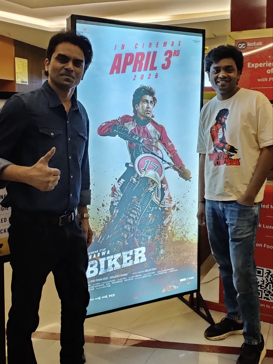 rvkvikas's tweet photo. This man deserves a big round of applause! Abhilash Reddy is the first film director in our country who has put in the genuine effort to highlight the world of motorcycle racing! https://t.co/c5EGjWanNf