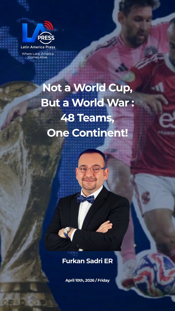 PressLA_'s tweet photo. Are you ready for the 2026 FIFA World Cup, where 48 national football teams will compete, promising fierce competition and open to surprises? A different perspective on the World Cup is available at LA Press.
https://t.co/Zq13fewSGg
#fifa #worldcup #lapress #brasil #turkey https://t.co/X6pkIEPo1l