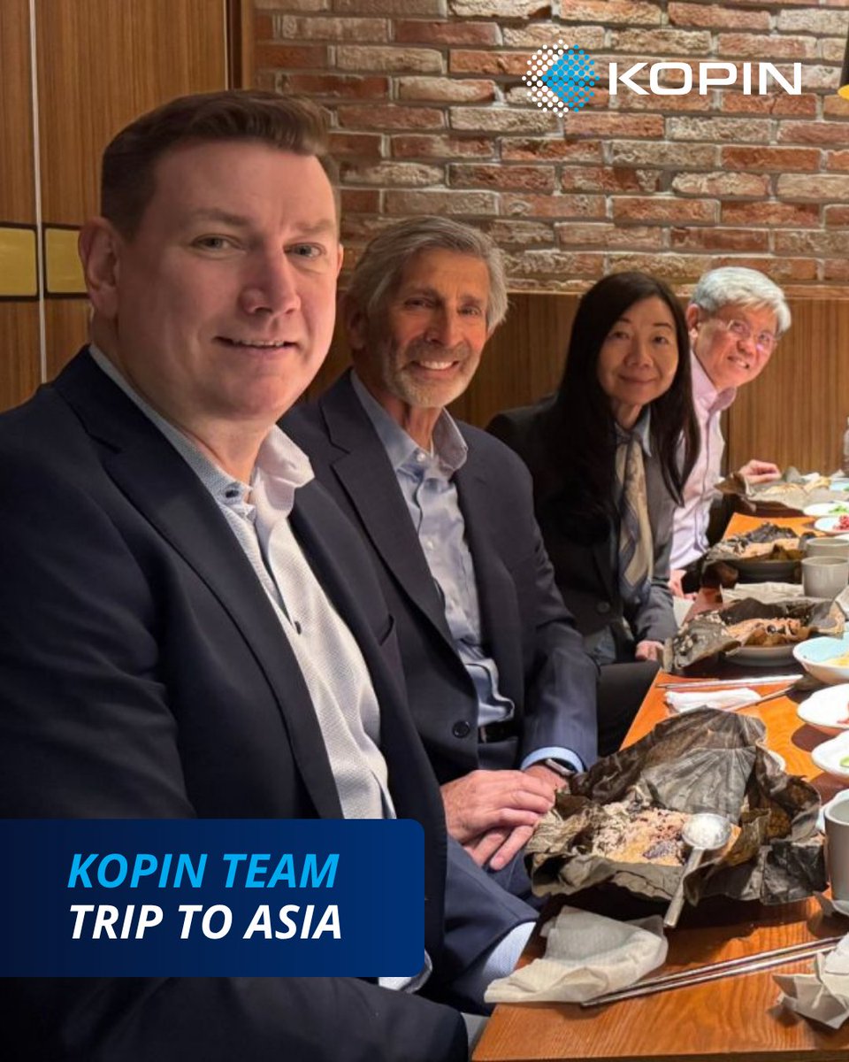 kopin's tweet image. This week, CEO Michael Murray and the Kopin team visited Korea and Taiwan for key engagements - and some amazing food and culture. 

The conversations were energizing and the opportunities ahead are exciting. A productive and memorable trip all around.

#AI #AR #DefenseInnovation