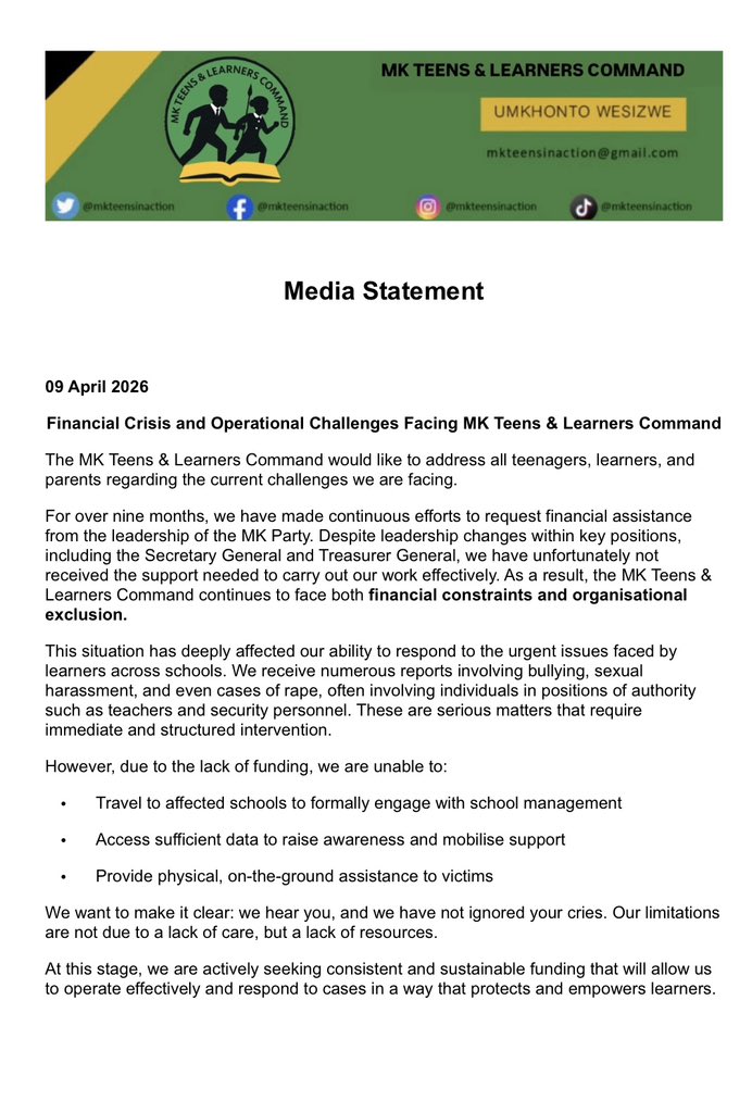 MK Teens In Action tweet media