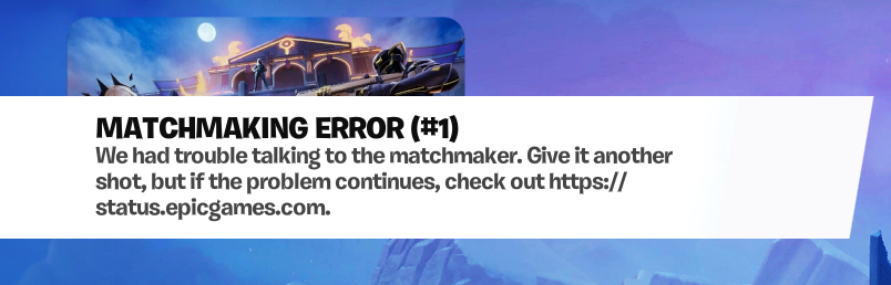 <a href="/EpicTofuChris/">Epic Tofu (Chris)</a> <a href="/NickEh30/">Nick Eh 30</a> Hey <a href="/FortniteStatus/">Fortnite Status</a> <a href="/EpicTofuChris/">Epic Tofu (Chris)</a> 
The same custom bug has reoccurred again. This time, it allows creators to start a custom game using the start button, but when you press “Start Game,” it kicks everyone out of the queue and shows an error message. This bug has been occurring