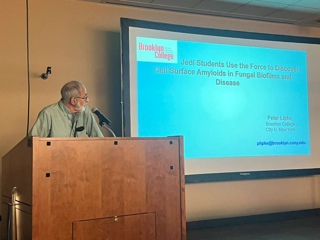 asm_eny's tweet photo. Once again, a big thank you to Dr. Peter Lipke on his keynote lecture on Fungal Biofilms and Adhesins. We are coming close to the award ceremony so do not forget to vote for the best talk and poster!
#ENYSCASM #ENYASM #ASM #Symposium https://t.co/1DtGGRPWue