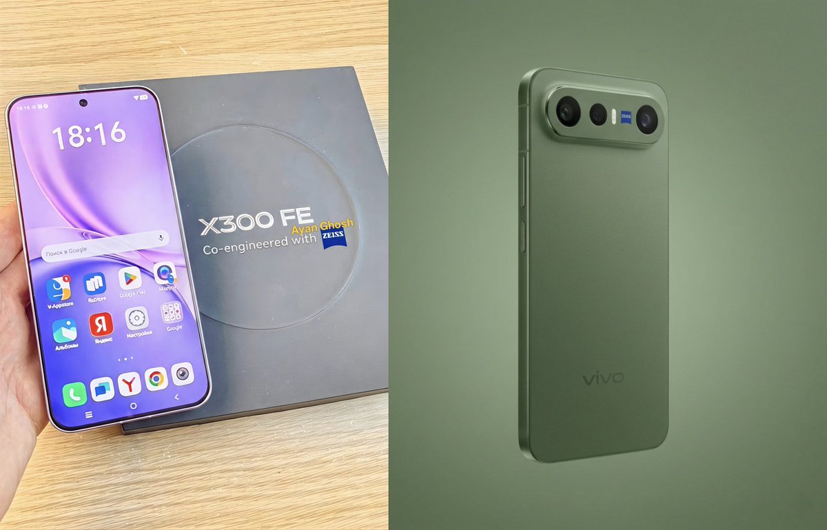 ayansonunigam's tweet image. Vivo X300 FE 🚨 

6.31"1.5K 120Hz LTPO OLED📱
SD 8 Gen5
LPDDR5X Ultra + UFS 4.1 
50MP + 8MP + 50MP (3x) Rear 📸
50MP🤳+AF
6500mAh🔋+ 90W⚡
IP69/68
3D Ultrasonic 🫆 
USB 2.0
7.99mm
190g

🎁 2.35x Teleconverter support❗ 
✅ Launch - Early May❗ 

#vivo #vivoX300FE #OriginOS6