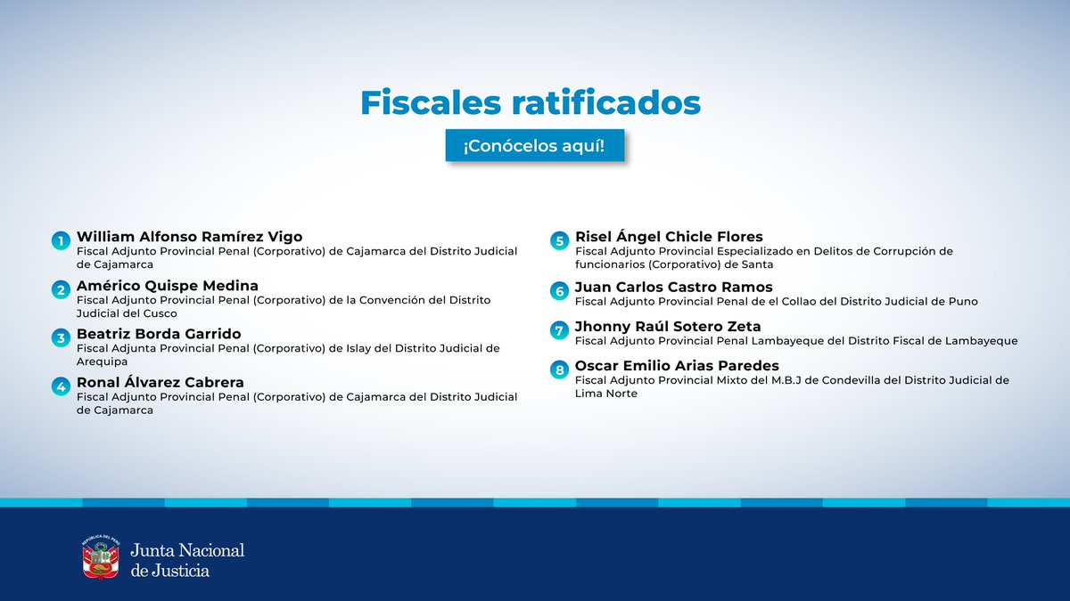 Junta Nacional de Justicia tweet media