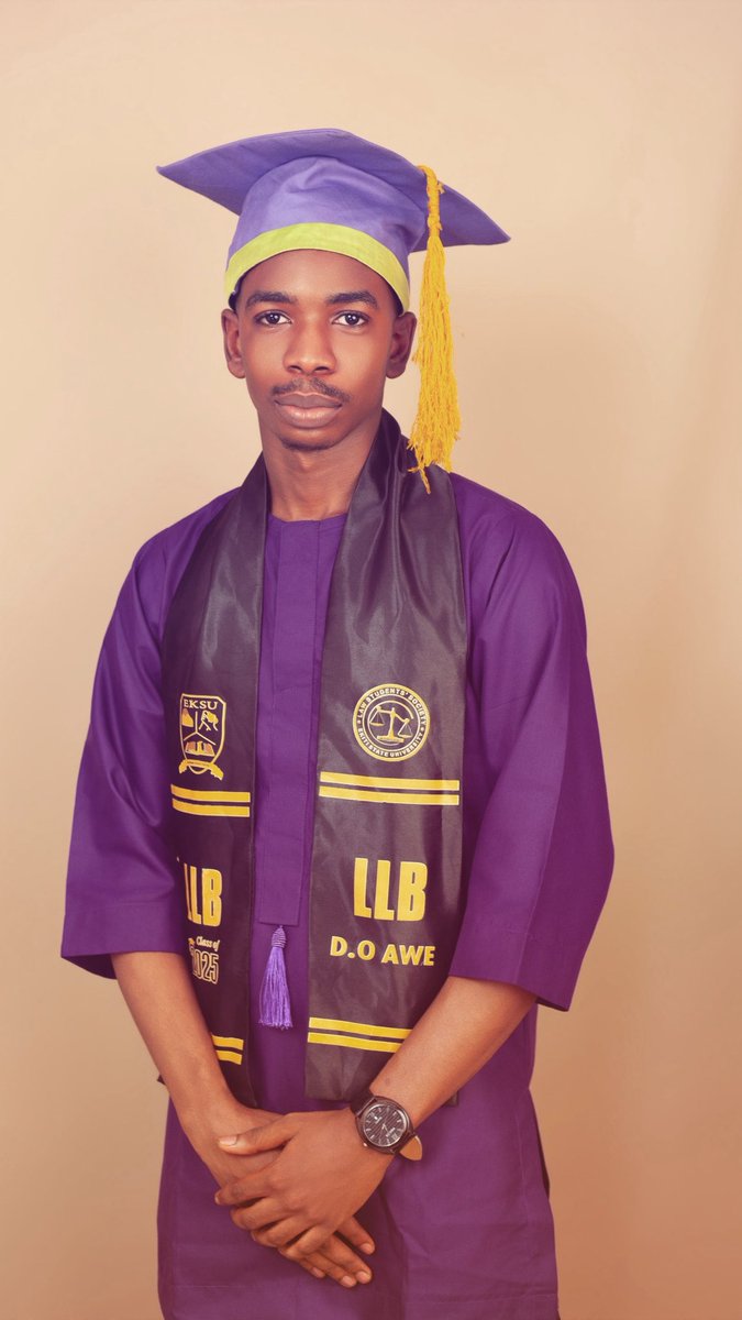 Awe David Oluwadamilola 
LL.B (Hons)
Second Class (Upper Division)
Faculty of Law, Ekiti State University