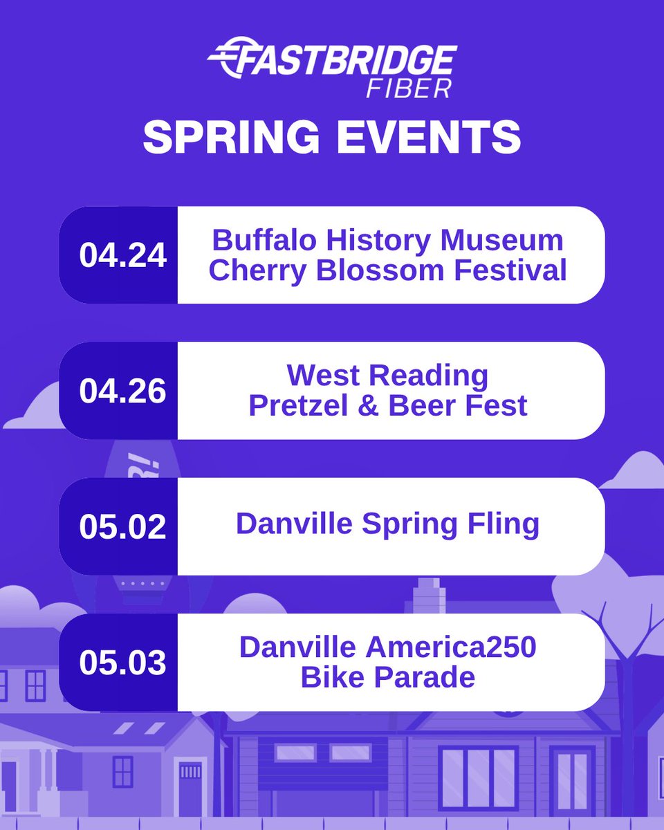 fastbridgefiber's tweet photo. Get excited! Our schedule is packed full! 😎☀️
We hope to catch you at one of our upcoming events! 🤩 

#FiberInternet #FastBridgeFiber #ISP #CommunityEvents #SpringEvents https://t.co/xRx4htsGYa