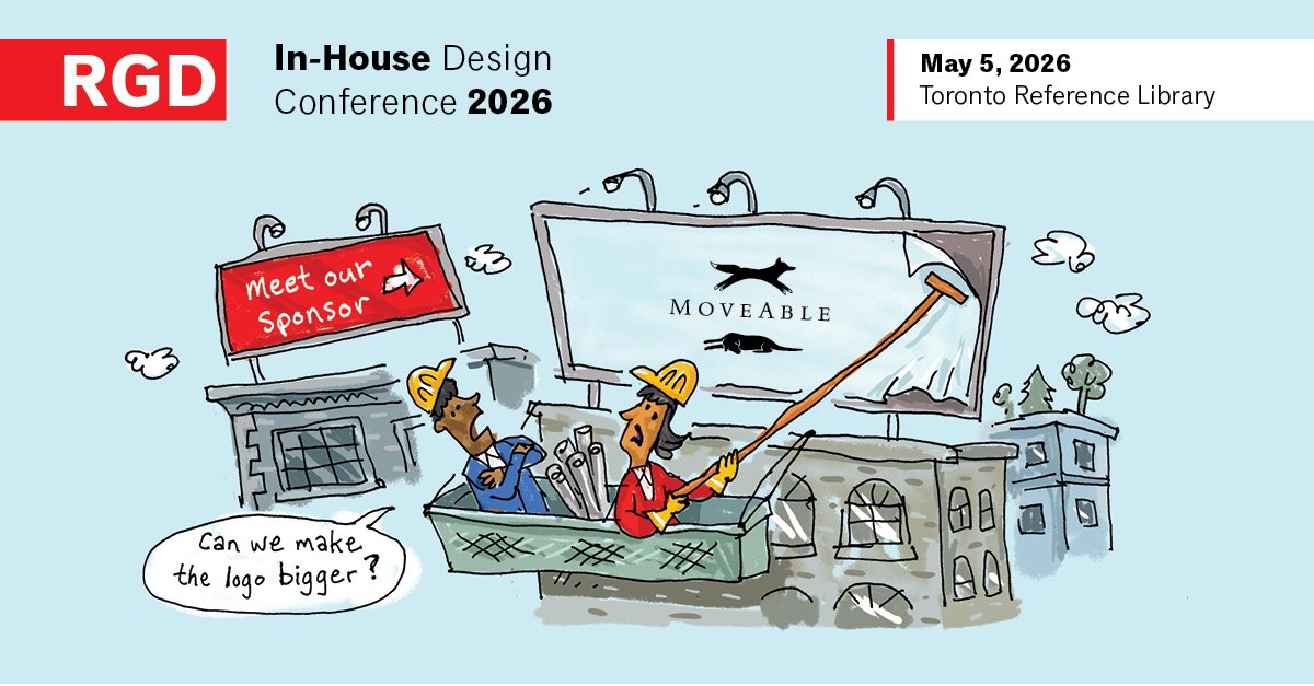 moveableprint's tweet photo. Proud to sponsor @rgdcanada’s In-House Design Conference in Toronto on May 5 🎉 A day for creative pros to learn, connect, and explore how design drives real impact. 🎟️ Join in person or online: https://t.co/Y77Pp4XHpA https://t.co/kIyzTkV2SI