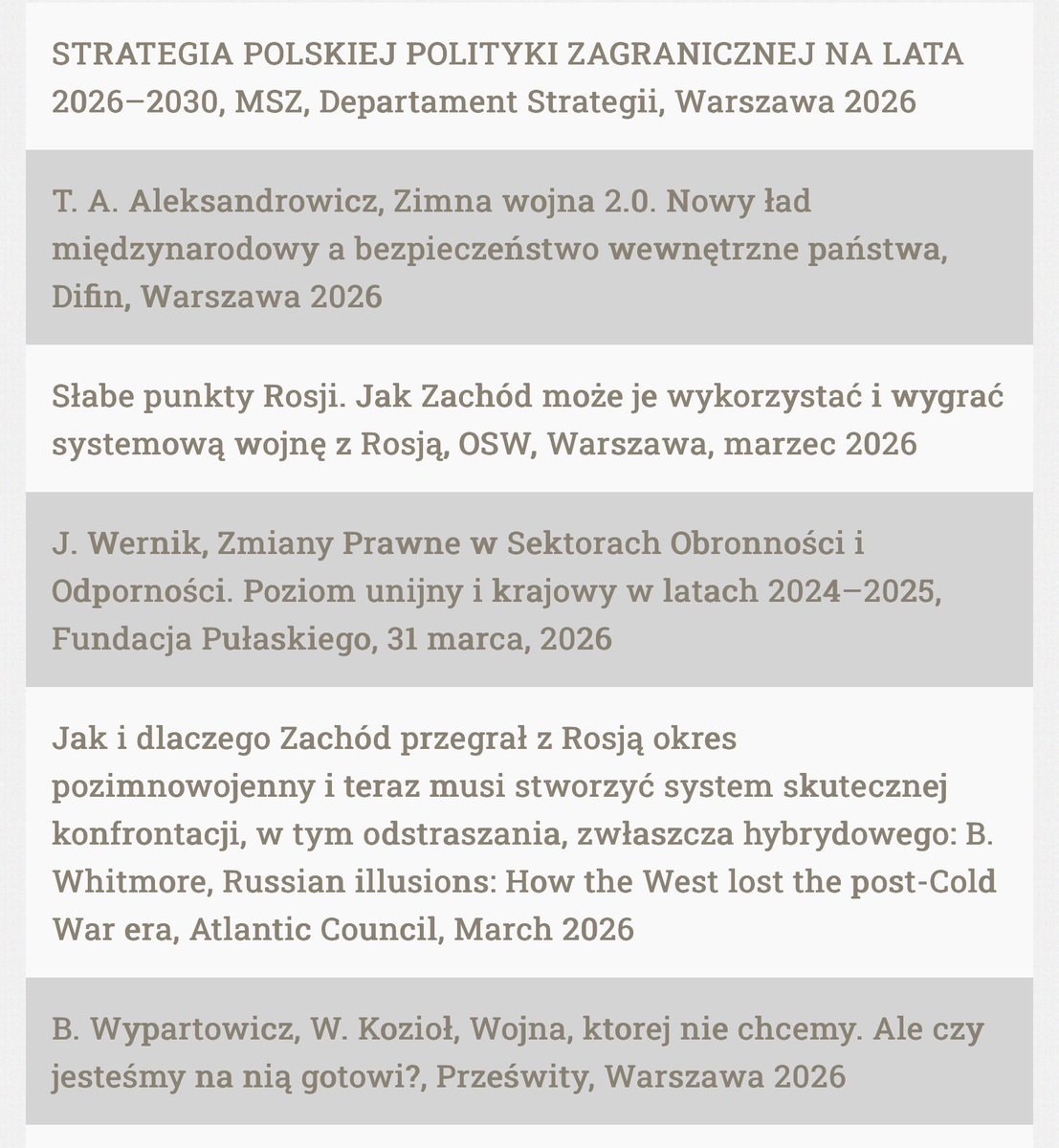SKoziej's tweet photo. Najnowsze pozycje literatury z zakresu sztuki bezpieczeństwa międzynarodowego i narodowego. Więcej - zapraszam na https://t.co/tOTu4qqyLP https://t.co/aaiWr2bHj3