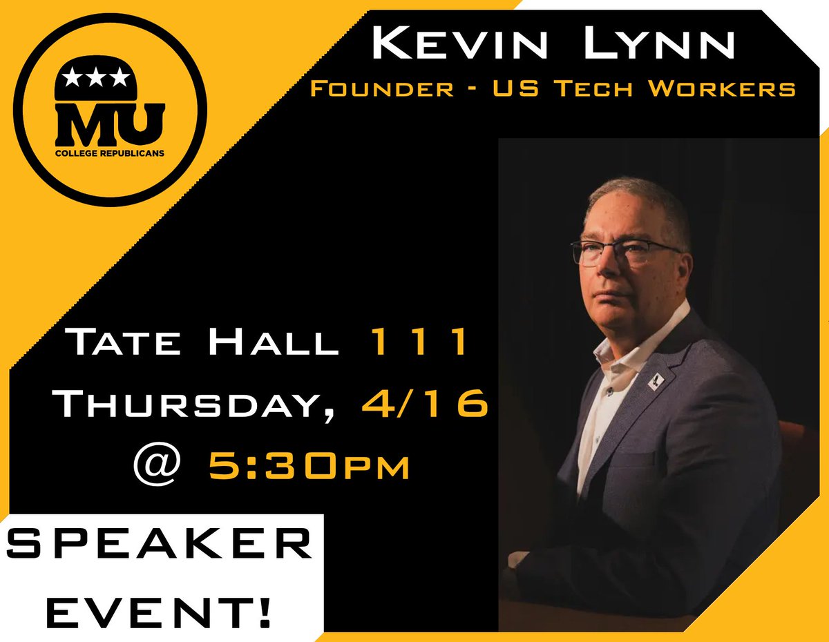 SPEAKER ANNOUNCEMENT
We are proud to host <a href="/thencamekevin/">Kevin Lynn</a>, Founder of <a href="/USTechWorkers/">U.S. Tech Workers</a> and Executive Director for the Institute of Sound Public Policy!
He has spent years fighting to stop American companies from outsourcing jobs to foreigners.
See you on Thursday!