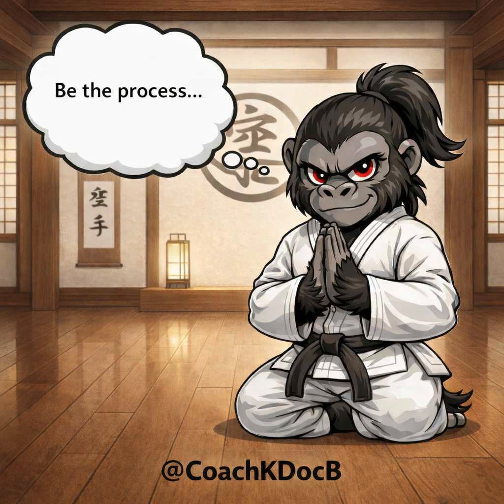 gritforlifehq's tweet photo. Be the process.  
Stop chasing results. Stop waiting for motivation.  
Show up. Work. Repeat.  
When you become the process, success stops being a goal — it becomes who you are.  

#GritForLife #Discipline #BeTheProcess #CoachKDocB https://t.co/3YR2Dt27Mg