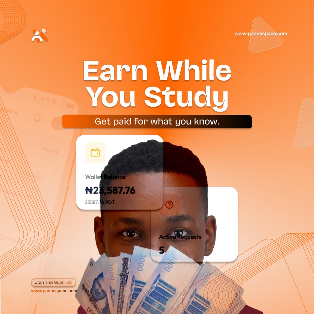 PadeeSpace's tweet photo. padeeSpace is the central hub for Nigerian university students to seamlessly collaborate, find expert study partners, get instant help with complex assignments, and securely monetize their academic knowledge.

Join the waitlist —> https://t.co/wzZRzsoCFq https://t.co/dzUkPxzmHO