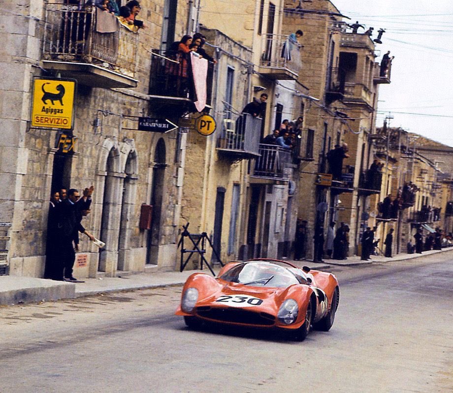 CarSighting's tweet photo. I’m not going to pretend, I’m not the biggest expert on the Targa Florio, but it’s an absolutely insane race when you think about it. 11 laps on a 72km public road layout with race cars, all of that in the middle of populated neighborhoods https://t.co/SoNkFWnh0R