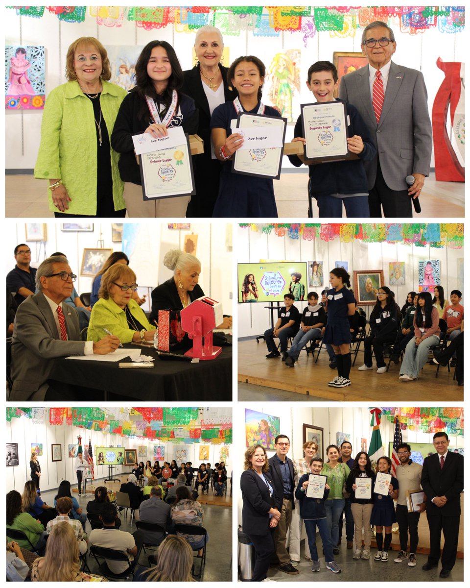 consulmexlaredo's tweet photo. Realizamos la 3° edición del Concurso de Deletreo en el #ICMLaredo, con 19 niñas y niños de Laredo que demostraron sus habilidades en el uso del idioma español y fortalecieron su ortografía. Felicidades a todos los participantes y 3 ganadores. @SRE_mx #EducaciónParaTodasYTodos https://t.co/4XipLTEebf