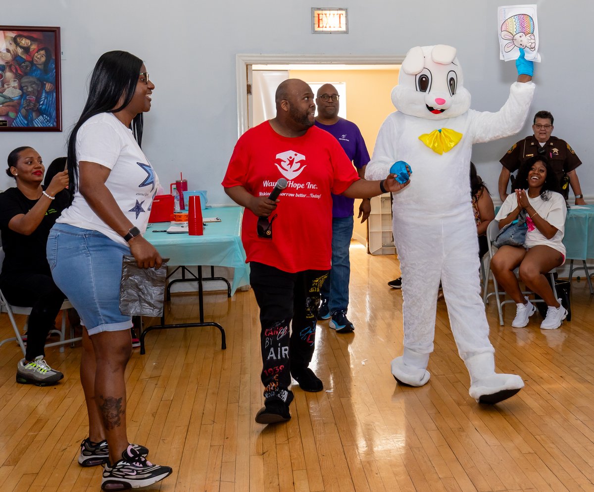 NnsoJ's tweet photo. The NNSO was proud to participate in the 7th Annual Fun Day with Bunny at the C. Waldo Scott Center for H.O.P.E.  Kids enjoyed egg coloring, Easter-themed crafts, and musical chairs. The highlight was the Easter Bunny and the Easter egg hunt! https://t.co/qQn8vvPapd