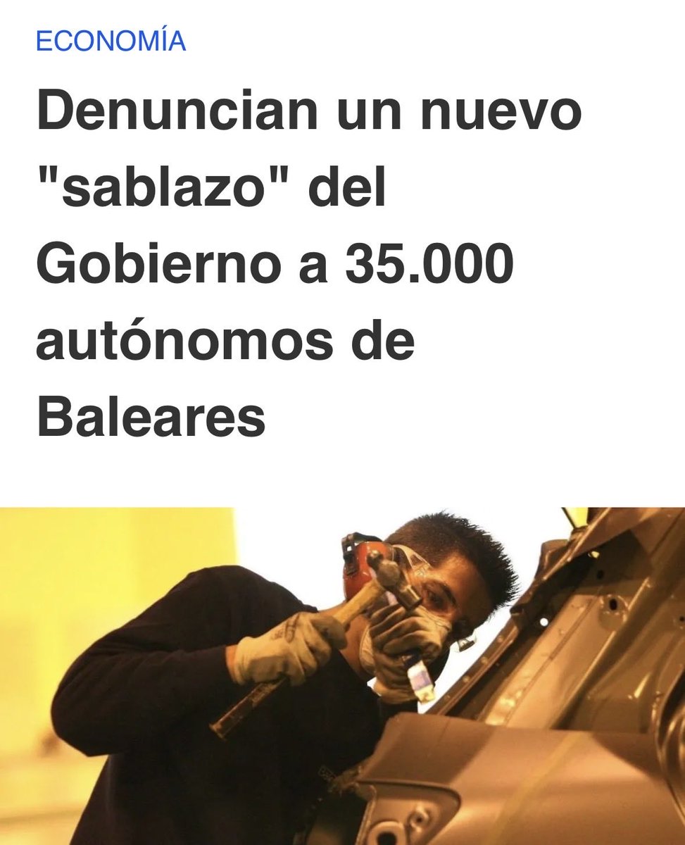 MargaProhens's tweet photo. Mentre des del Govern de les Illes Balears posam totes les eines per donar suport als autònoms, com la cuota zero, les ajudes a autònoms consolidats, l’equiparació fiscal amb famílies nombroses i monoparentals, o les ajudes pels efectes de la guerra, que amb aquest Govern no tributaran a l’IRPF…Sánchez torna a castigar els autònoms amb una nova pujada de les cotitzacions.

Una nova destralada que perjudicarà a més d’un terç del nostres autònoms, més de 35.000 autònoms de les Illes.

Des del Govern ens sumam a la denúncia i reivindicacions d’@autonomosata Baleares i d’ @AjeBalears. 

Sempre, devora els autònoms. 

🔗https://t.co/jAR0HuupZU