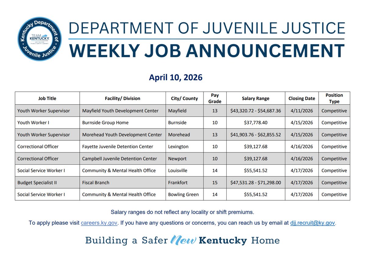 KY Department of Juvenile Justice tweet media