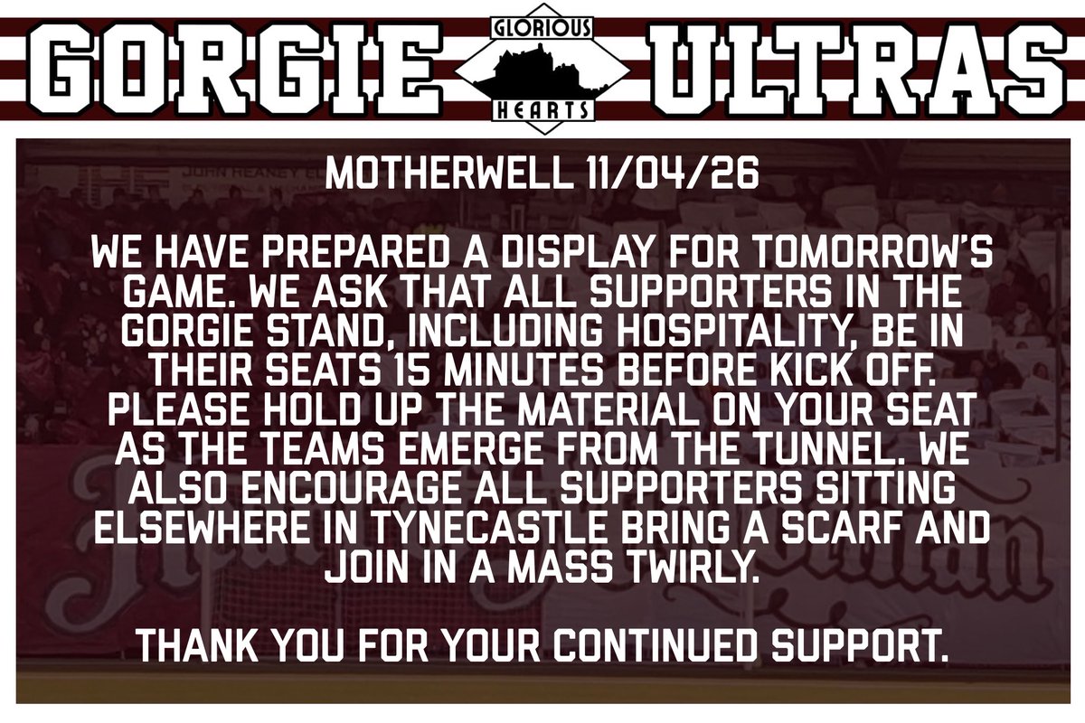 Gorgie Ultras tweet media