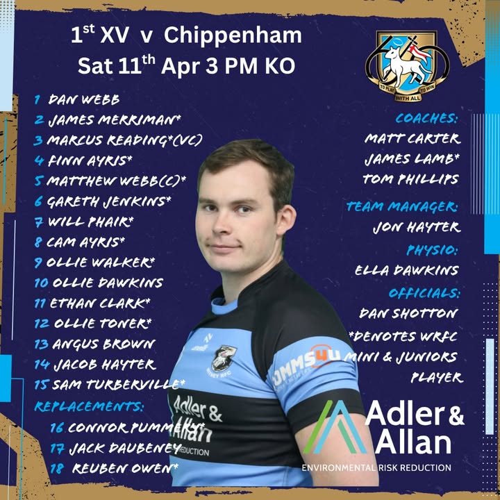 WitneyRFC's tweet photo. 🏉 Team News

Sat 11 Apr
🟦 1st XV vs Chippenham (H) 3PM
🐍 Didcot vs Vipers (A) 2PM

Sun 12 Apr
🎓 Didcot Colts vs Academy (A) 1PM

Back the boys 💙🖤
#AlwaysBlackandBlue #WitneyRFC https://t.co/VBXbx3et9A