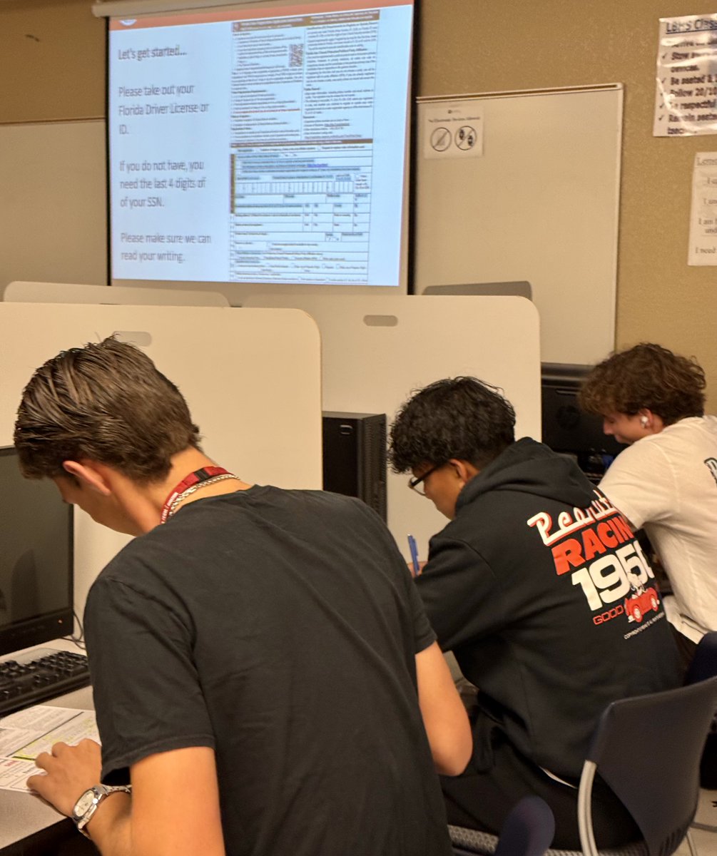 Our team kicked off yesterday morning at Lemon Bay High School! 

Helping students get registered, informed, and ready to make their voices heard 🗳️ Always great to see the next generation stepping up! #YourVoteIsYourVoice