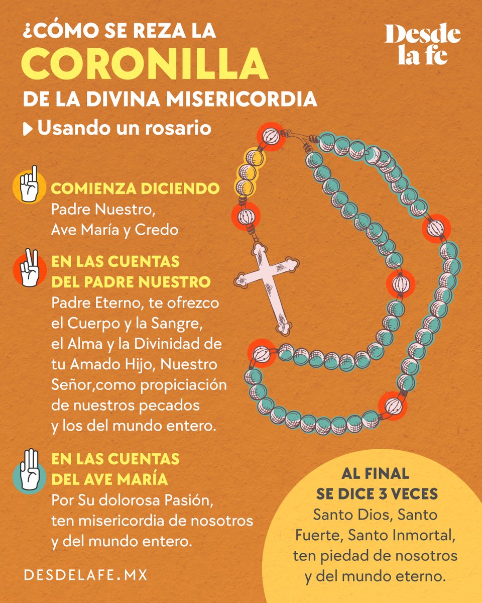 ¿Quieres rezar la Coronilla a la Divina Misericordia?  😇

👇Aprende a hacerlo aquí: dlf.desdelafe.mx/4cno763