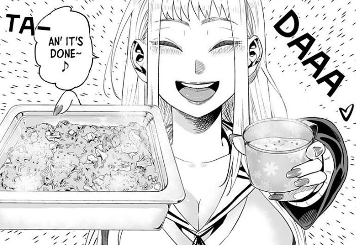 CHIDMENFEN's tweet photo. — preparé tu cena~ 

Le extiende la comida, con una gran sonrisa en labios. https://t.co/nAlxojuDuV