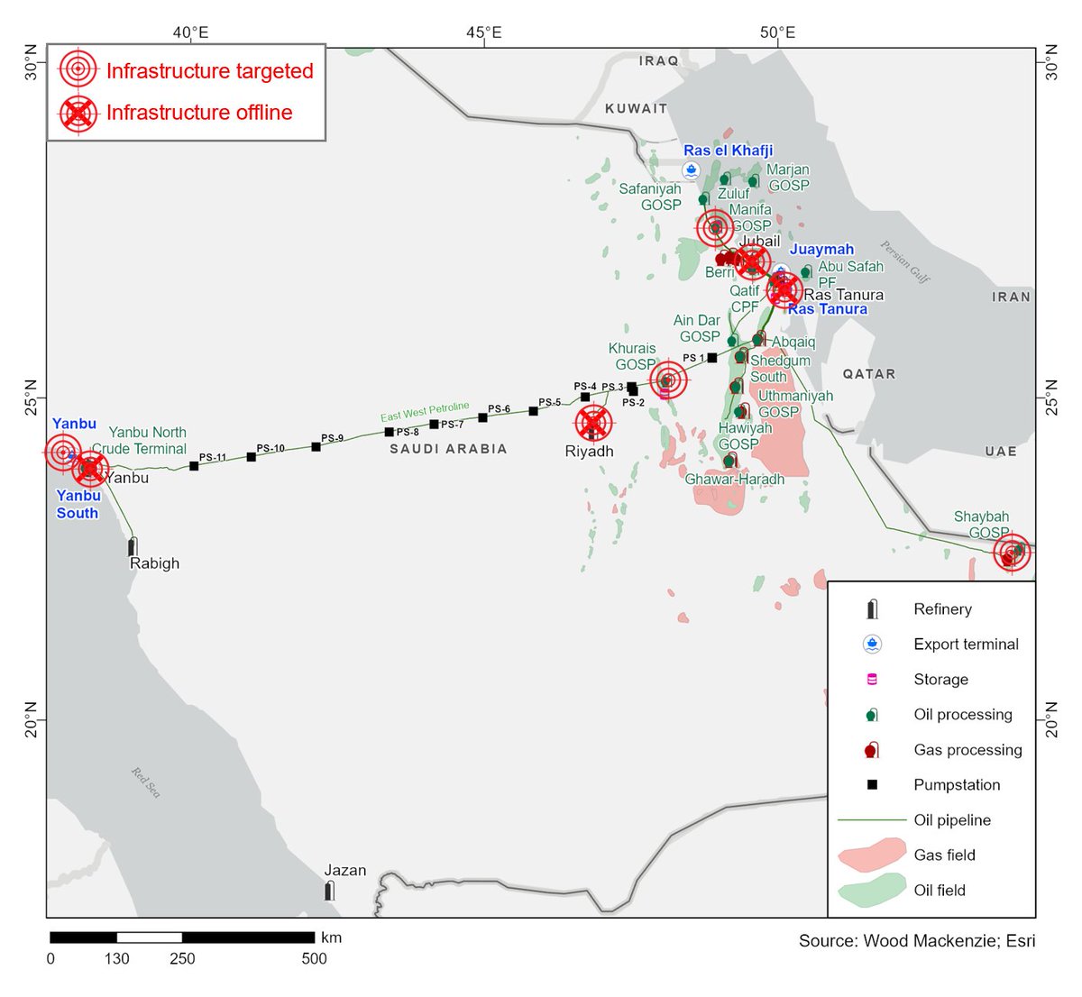 Ksa Rigs Map Saudi Arabia’s energy system is facing attacks across upstream ...