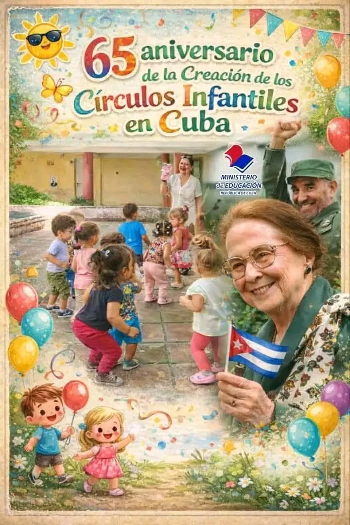 Muchas felicidades para nuestras educadoras y todos los que tienen que ver con el funcionamiento de los Circulos Infantiles en su 65 aniversario.
#UnidosXCuba.
#100AñosConFidel.
#MatancerosEnVictoria.
<a href="/mariofsabines/">Mario Sabines Lorenzo</a>,
<a href="/CaridadPoey/">Marieta Poey Caridad</a>,
<a href="/GonzalesImbert/">Antonio Víctor Gonzáles Imbert</a>,
<a href="/NormaLlerenaPr1/">Norma Llerena Pérez</a>,
<a href="/PabloSanram/">Pablo Santana</a>.